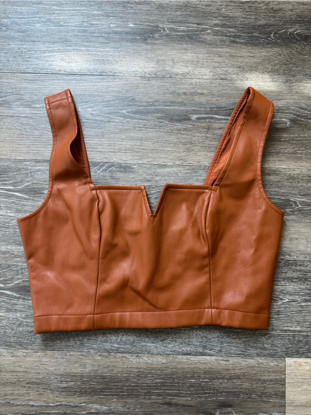 Maeve Faux Leather Notch Tank NWT sz 4